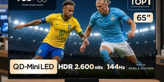 Smart TV TCL 65 Polegadas QLED 4K T6C WiFi Bluetooth Google TV Tela HVA e HDR10+ 65T6C