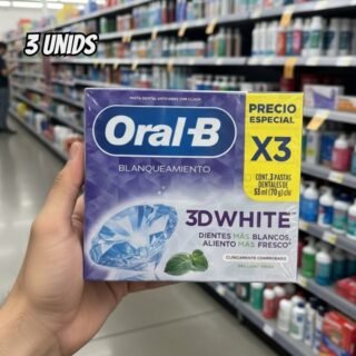 Oral-B Pasta de Dente 3D White Brilliant Fresh, 3 Unidades de 70 g