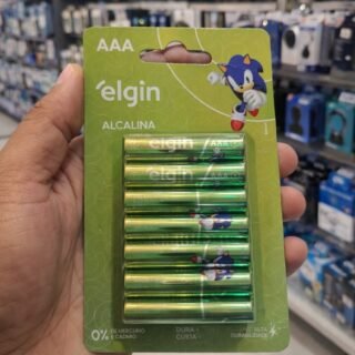 Pilha Alcalina AA com 16 unidades Elgin Comum
