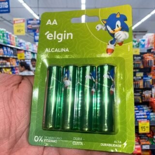 Pilha Alcalina AA com 8 unidades Elgin Comum