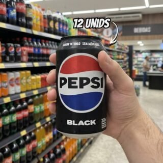 Refrigerante Pepsi Zero BLACK, Lata 350Ml Pack (12 Unidades)