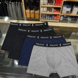 Kit 4 Cuecas Boxer Masculina Algodão Confortável Polo Fit