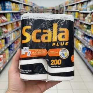 Scala Plus Papel Toalha Multipicote, 200 Toalhas (2 Rolos de 100 Toalhas Cada)