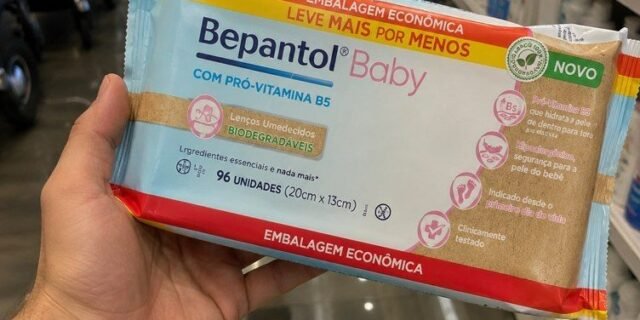 Bepantol Baby Lenço Umedecido Biodegradável para Bebê, Hipoalergênico, 96 Unidades