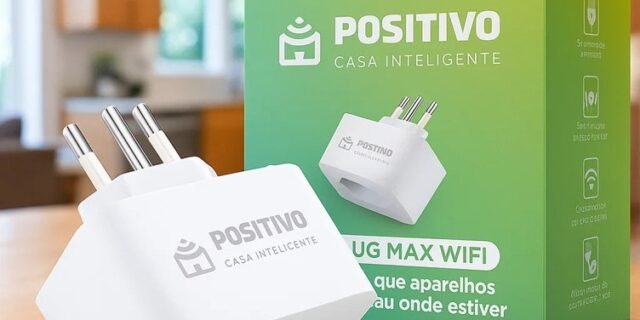 Smart Plug Max Wi-fi Positivo Casa Inteligente, 16a, Nbr 14136, Configuração Rápida, 1600w Bivolt – Compatível Com Alexa