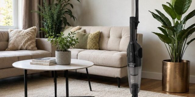 Britania Aspirador de Pó 2 em 1 Vertical, Preto, Filtro HEPA, Pisos e Carpetes, Elétrico, 220V, 1L, 1.43kg