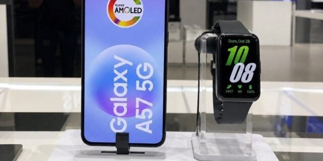 Samsung Galaxy A57 128GB 5G – Tela AMOLED – Azul Escuro