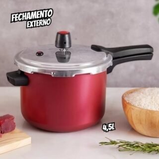 Panela de Pressão Panelux 4,5L Cereja Fechamento Externo Magnific