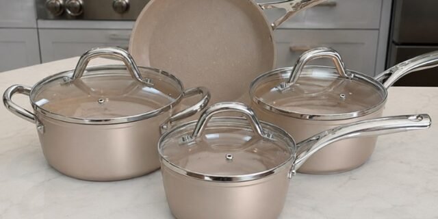 Conjunto de Panelas Brinox Antiaderente Essenza Nude 4 Peças Indução