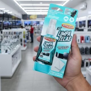 Luxcar Kit Limpa Telas 100 ml + Pano Aplicador – Fórmula Ativa Álcool Isopropílico