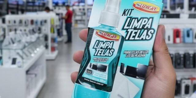 Luxcar Kit Limpa Telas 100 ml + Pano Aplicador – Fórmula Ativa Álcool Isopropílico