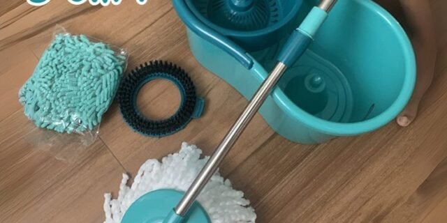 Mop Giratório 3 em1, balde com 12 litros e 3 opções de Refis, ( microfibra, tira pó e limpeza pesada)