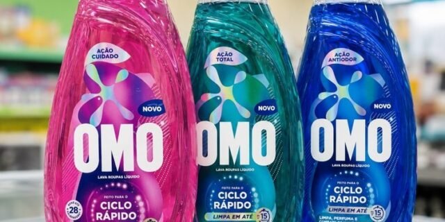 Lava-Roupas Líquido Omo Ciclo Rápido Ação Cuidado Frasco 1,4l