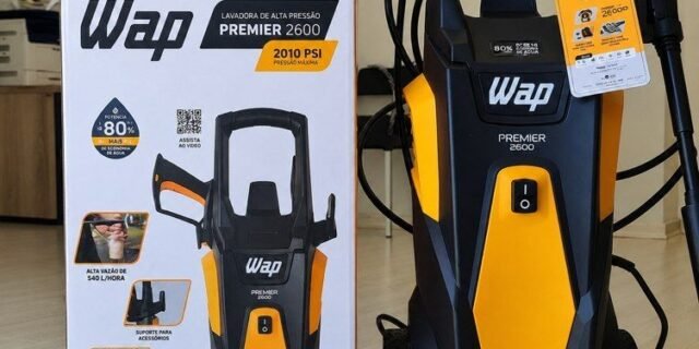 Wap Lavadora De Alta Pressão Premier 2600, 360l/h, Com Bico Turbo, Jato Em Leque E Concentrado, 2000psi 1800w 220v