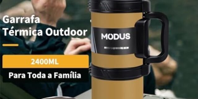 MODUS 2400mL Garrafa Térmica para Água e Café Inox Parede Dupla Isolada
