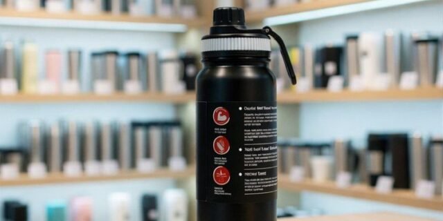 Garrafa Térmica Esportiva 800ml Aço Inox 304 Preta Academia Tampa Antivazamento Alça Dobrável BPA Free Parede Dupla Vácuo Fria 12h Quente 8h Infusor Frutas Portátil Elegante Durável