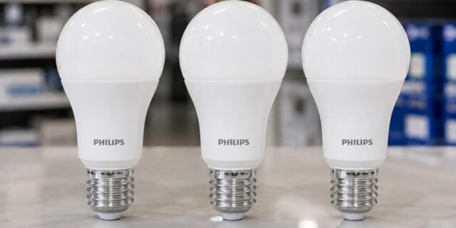 PHILIPS LEDBulb Lâmpada Led Base E27, Branco (Quente), Bivolt (100-240 V), 9 W