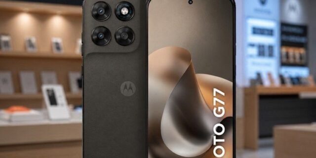Smartphone Motorola Moto G77 5G – 256GB 24GB (8GB RAM + 16GB RAM Boost) camera 108MP Ultra-Pixel, tela 1.5K extreme Amoled 120hz, ultrarresistente – Marrom