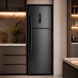 Refrigerador Panasonic 391l Black Inox Look 220V