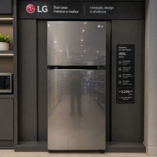 Geladeira LG Frost Free Duplex Gaveta Fresh Zone Multi 395L Inox GN-B392PLM