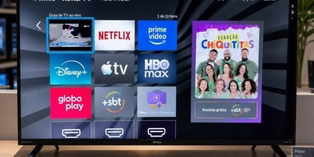 Smart TV 40″ Philco Roku TV HDR10 Dolby Áudio P40CRA