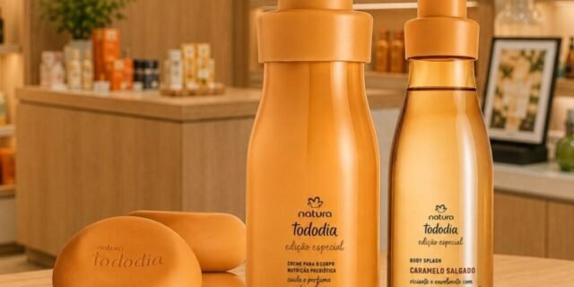 Kit Hidratante, Sabonete e Body Splash Tododia Caramelo Salgado (3 produtos)