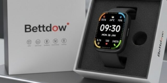 smartwatch com Ecrã tátil e Alexa, à prova d’água IP68 Bettdow
