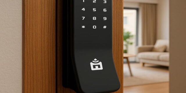 Smart Fechadura Digital Wi-fi De Sobrepor Positivo Casa Inteligente, Abertura Por Senha, Biometria, Tag, Chave E Aplicativo, Fechamento Automático – Preta