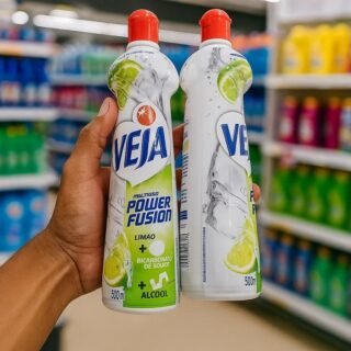 Limpador Multiuso Power Fusion Limão, Veja, 500Ml