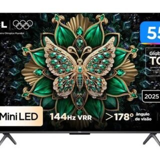 Smart TV 55″ TCL 4K UHD MiniLED 55C6K 120Hz Google TV AiPQ Google Assistente 4 HDMI 2 USB