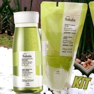 Kit Sabonete Líquido em Gel Alecrim e Sálvia Tododia + Refil (2 produtos)