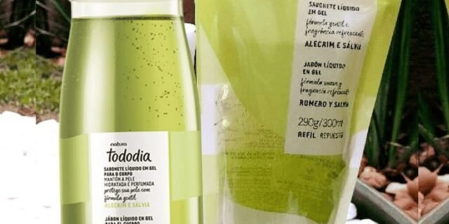Kit Sabonete Líquido em Gel Alecrim e Sálvia Tododia + Refil (2 produtos)
