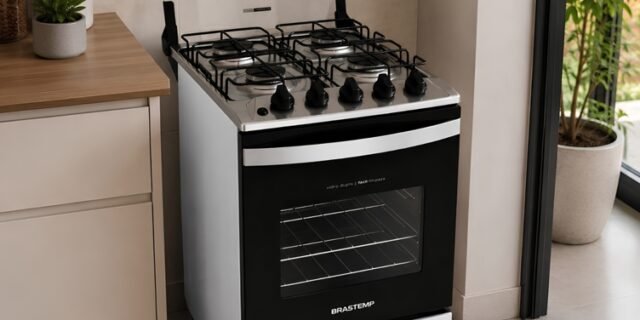 Fogão 4 Bocas Acendimento Automático Clean Bfo4nbb Brastemp Cor Branco