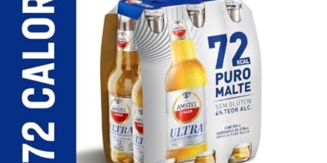 Amstel Ultra Cerveja Puro Malte, Pack de 6 Long Neck 275ml