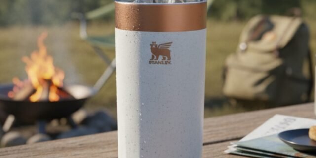 Stanley – Copo prismático isolado para cocktails, antiderrapante, para bebidas quentes ou frias, 381 ml, Ash Bronze