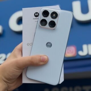 Smartphone Motorola Edge 70 Fusion 5G – 256GB 24GB (8GB RAM + 16GB RAM Boost), camera 50MP Sony Lytia 710, Tela 1.5K extreme Amoled 144hz – Branco