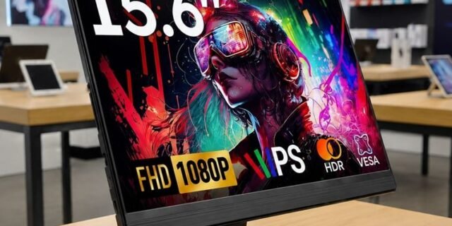 Bettdow Monitor Portatil 15,6, FHD 1080P Monitor Portátil Conectado Com USB C Dupla/HDMI, IPS Extensor De Tela para Notebook