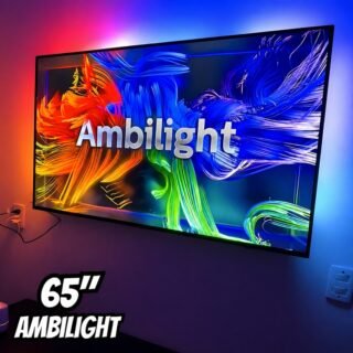 PHILIPS, Smart TV Ambilight 65″ 4K, Titan OS, 65PUG8100/78, Comando de Voz, HDR10+/Dolby Atmos, VRR/ALLM, Bluetooth