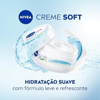 Nivea Creme Hidratante Soft 97g, Hidratação Suave 48h, Fórmula Leve E Refrescante, Rápida Absorção, Corporal E Facial