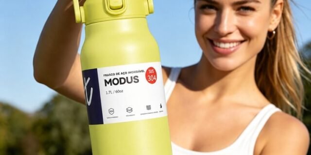 Garrafa Térmica Isolada a Vácuo De Aço Inoxidável 304 1700ML