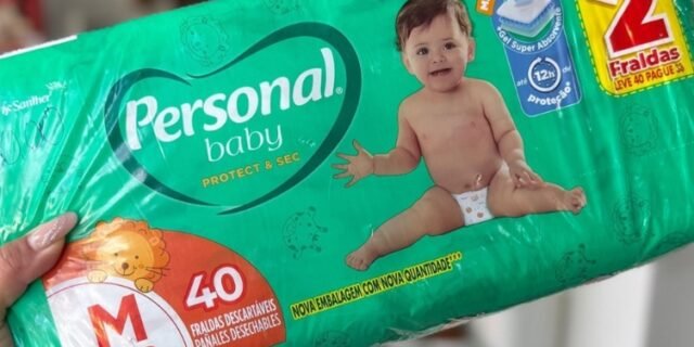 Fralda Infantil Personal Baby Protect e Sec M Mega 9x40pads Leve 40 pague 38 Unidades