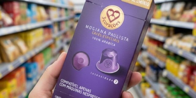 3 Corações Cápsulas de Café Mogiana Paulista, Compatíveis com Nespresso, contém 10 cápsulas