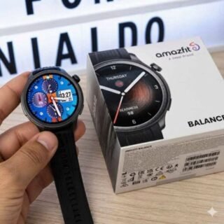Relógio Inteligente Amazfit Balance 46mm A2287 ZEPP FOLOW Composição Corporal, GPS, Step Tracking, Alexa Built-In, Chamada Bluetooth, Duração da Bateria de 14 Dias