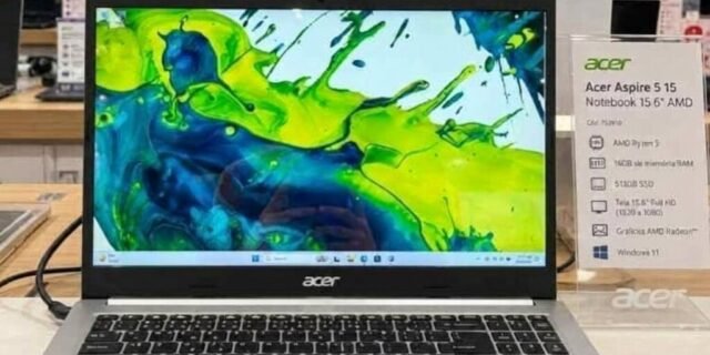 Acer Aspire 5 15 Notebook 15.6″ AMD Ryzen 5 512GB SSD 16GB