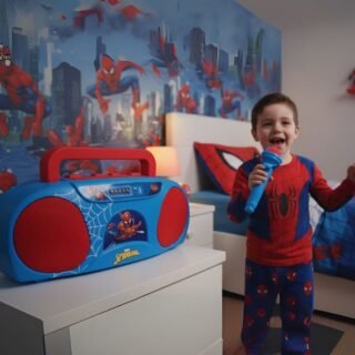 Candide, Karaokê Temático, Infantil, Homem-Aranha, Boombox Com Microfone