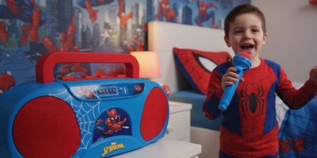 Candide, Karaokê Temático, Infantil, Homem-Aranha, Boombox Com Microfone