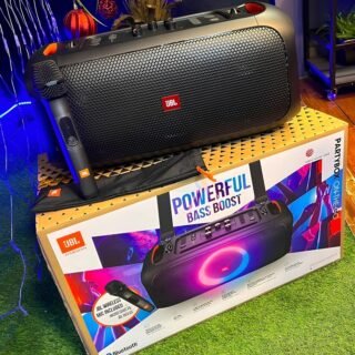 Caixa de Som, JBL, PartyBox On The Go Essential, Com Microfone, Bluetooth, Show de Luzes, À Prova de Respingos – 100W RMS