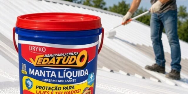 Manta Líquida Dryko Veda Tudo 3,6kg Impermeabilizante Branca Acrílica