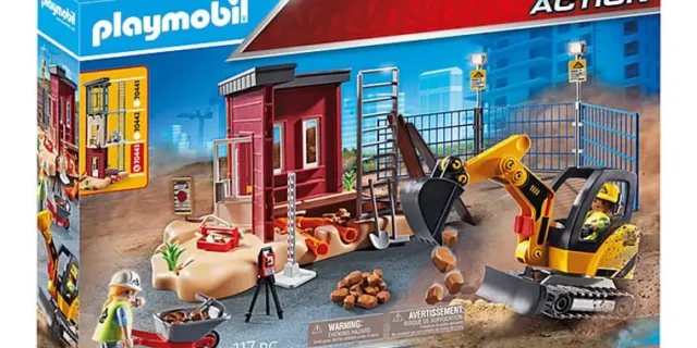 Playmobil – Canteiro de obras Mini Escavadora 70443 – 117 peças