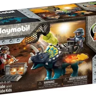 Playmobil 70627 Dino Rise Triceratops Batalha Pedras 40 Pcs